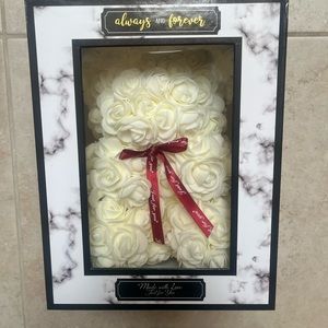 White Rose Teddy Bear